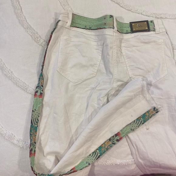 ETRO Milano Off-White Ribbon Embroidered Pants Size 29 - Picture 8 of 13